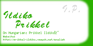 ildiko prikkel business card